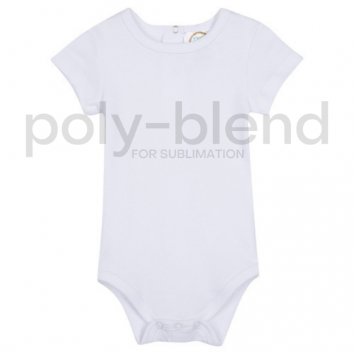 *Sublimation Blanks* Blank Unisex Short Sleeve Infant Bodysuit - Poly Blend